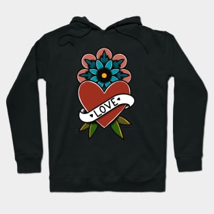 LOVE American traditional tattoo design Hoodie